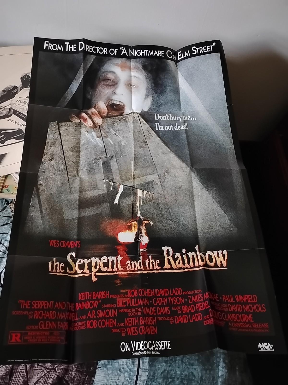 The Serpent And The Rainbow Original One Sheet Movie Poster 1987 Wes Craven