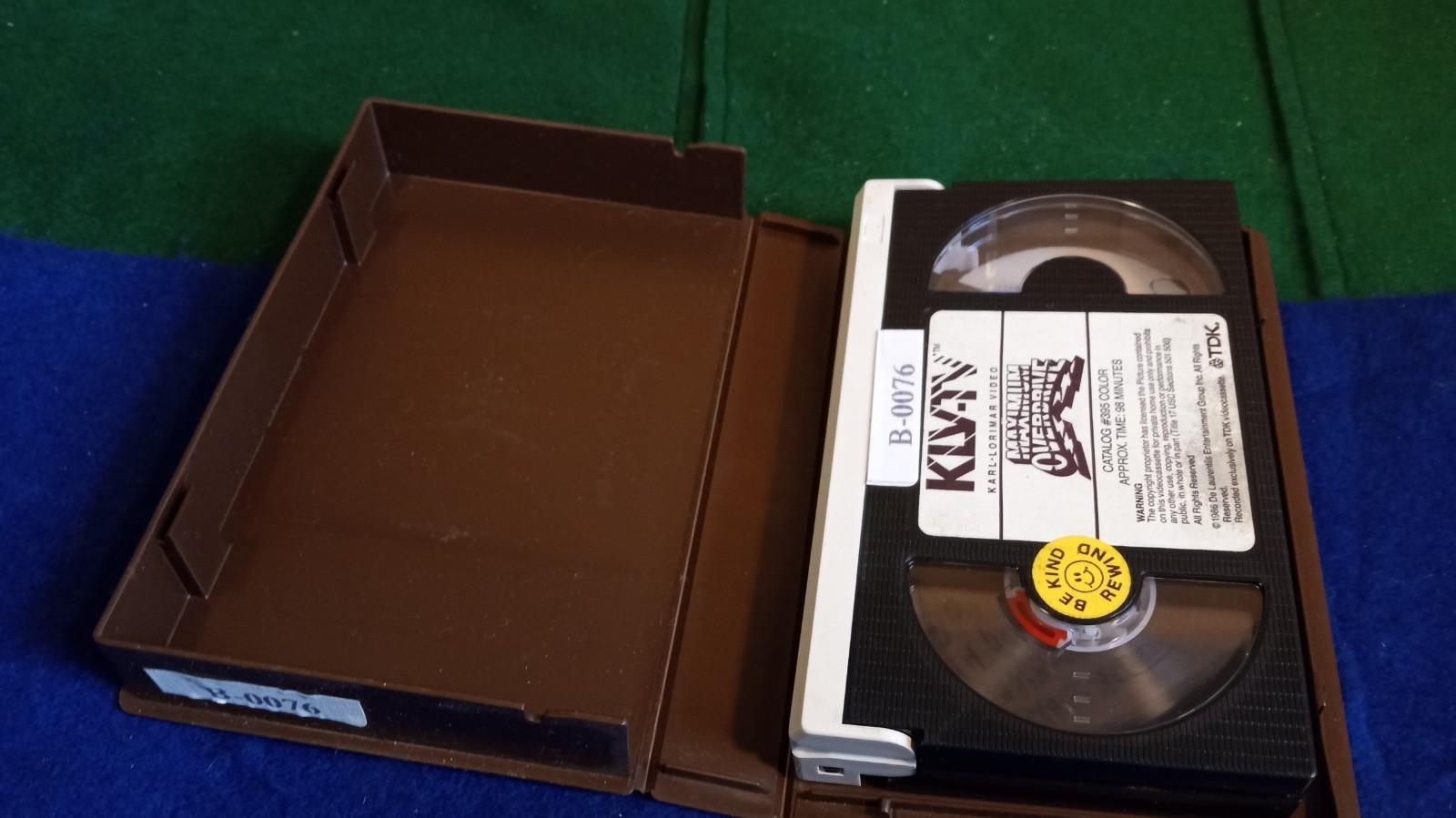 Vintage 1986 MAXIMUM OVERDRIVE  Betamax  Horror Stephen King Lorimar Beta