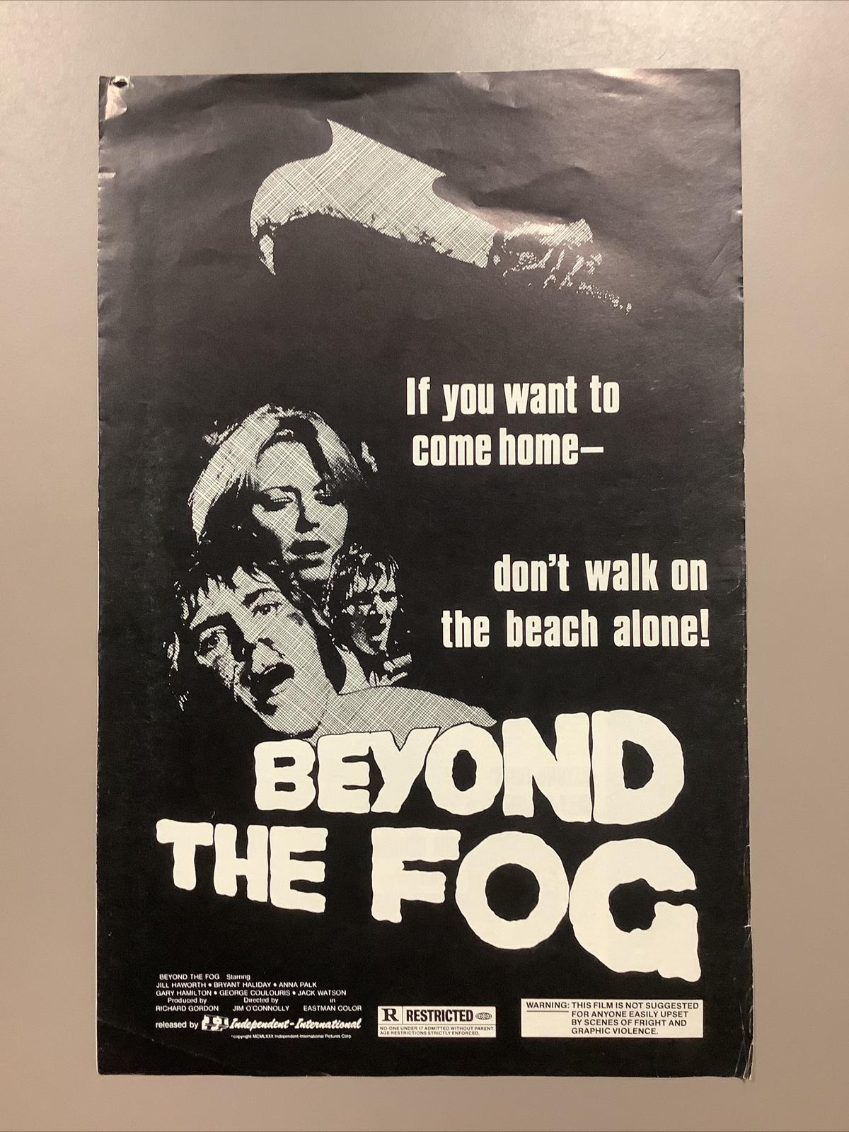 Vintage BEYOND THE FOG 1980 Movie Horror Pressbook 11" x 17" Jill Haworth 4 Page