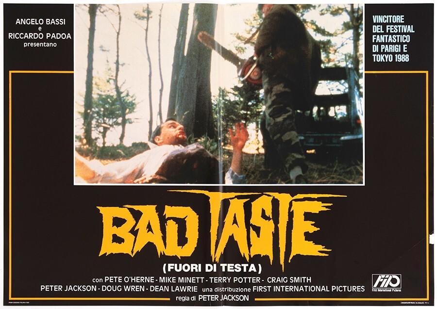 BAD TASTE MANIFESTO PETER JACKSON'S FIRST 1987 FILM FOTOBUSTA HORROR LOBBY CARD