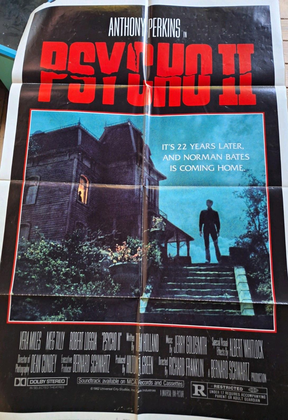 Psycho II (1983) Original US One Sheet Movie Poster - Movies Film Memorabilia