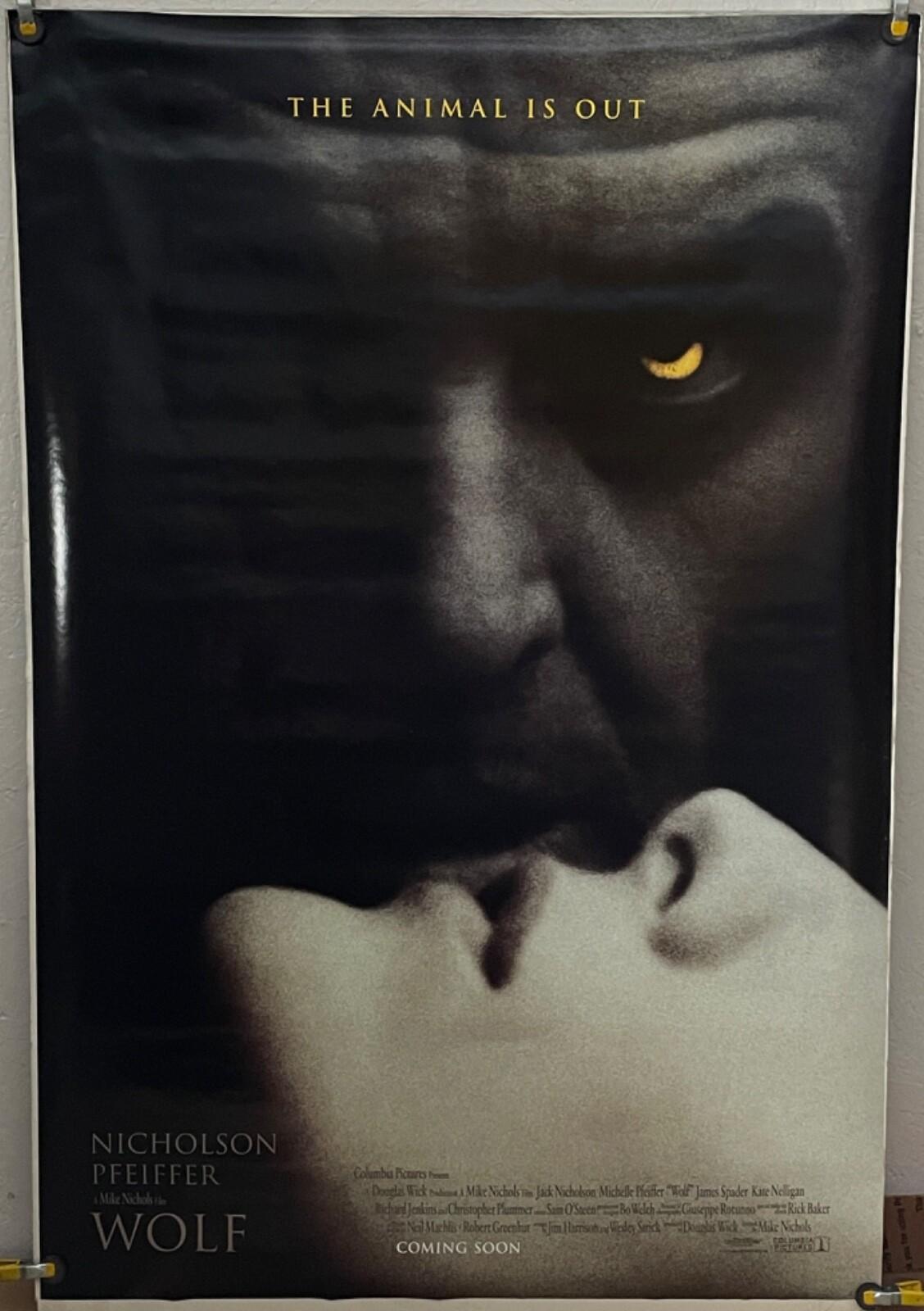 WOLF DS ROLLED ORIGINAL ONE SHEET MOVIE POSTER JACK NICHOLSON JAMES SPADER 1994