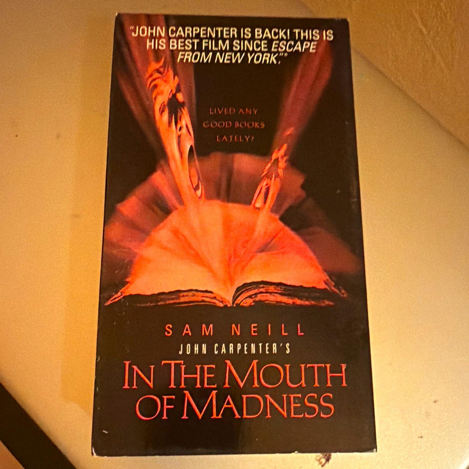 Turner Home Entertainment In the Mouth of Madness VHS NTSC 1994 R Horror