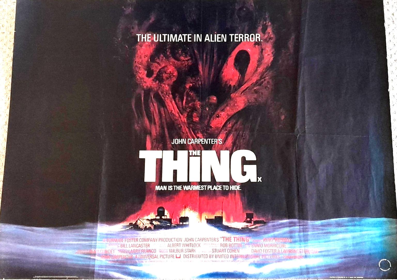 1982 The Thing Original Movie Poster British Quad John Carpenter Russell Horror