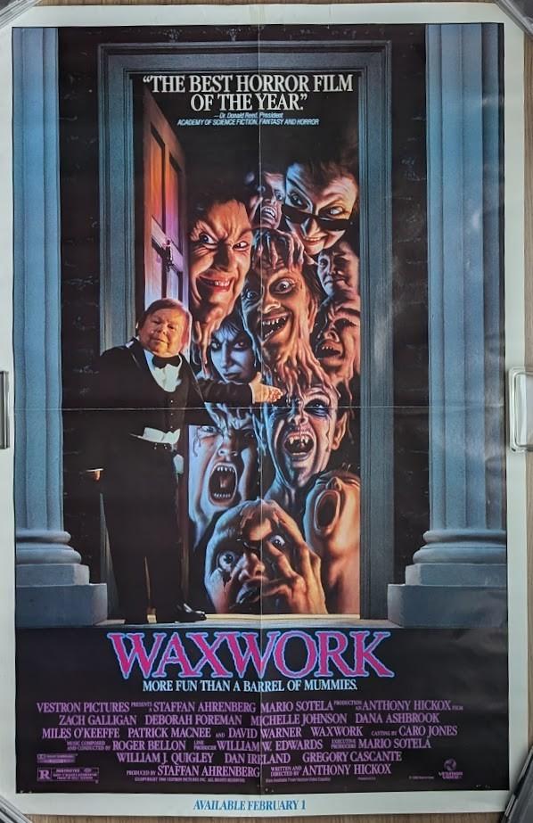 Waxwork 1988 Horror Movie Poster 27x41 VHS Vestron Video Release One Sheet Rare