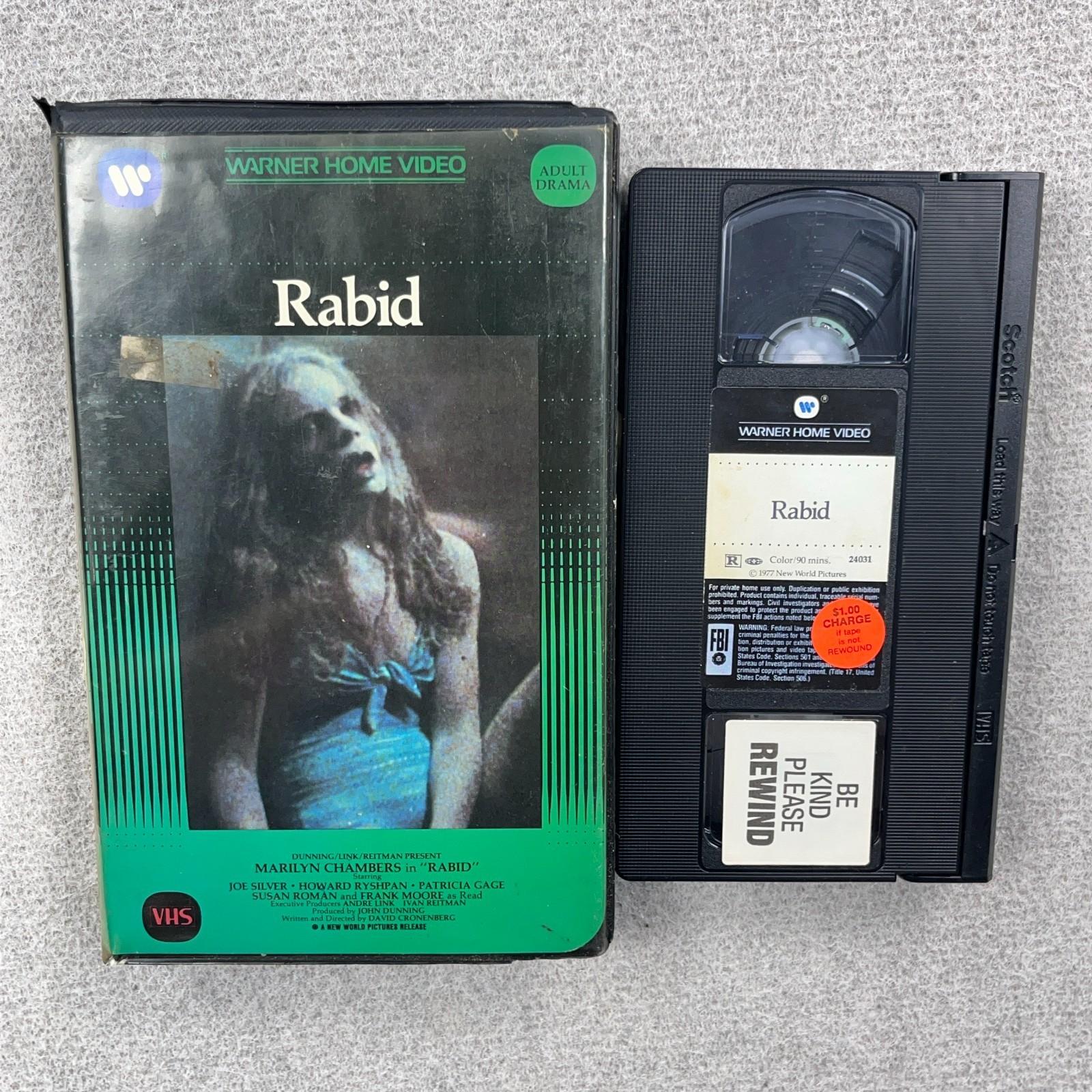 Rabid VHS 1977  Marilyn Chambers Warner Home Video Clamshell Big Box