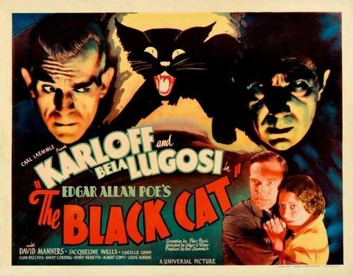 THE BLACK CAT MOVIE POSTER Boris Karloff RARE VINTAGE 3