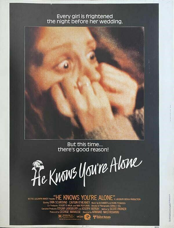 He Knows You're Alone 1980 Cult Horror Original 30x40 Movie Poster ROLLED 
