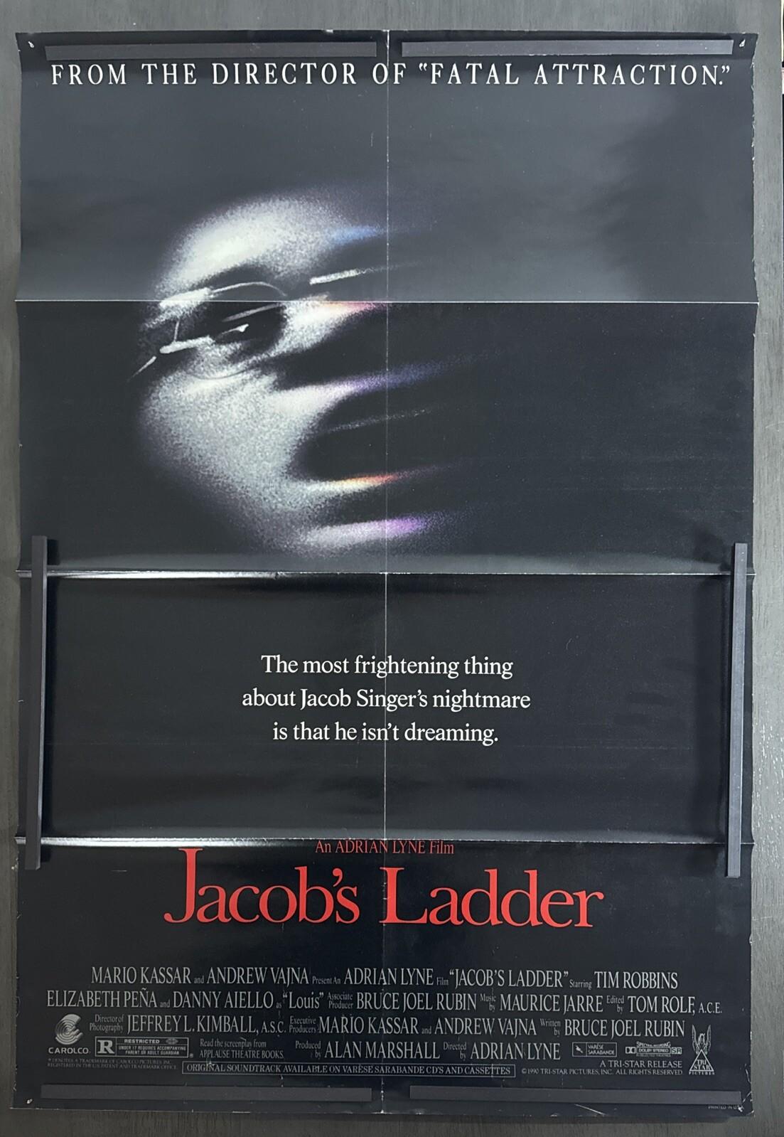 1990 JACOB'S LADDER Original US Movie Film Poster, 27x40 S/S, LYNE, ROBBINS