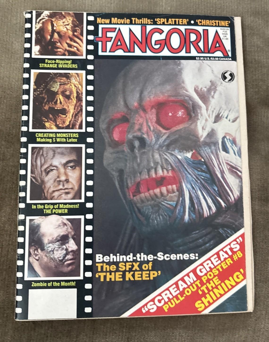 FANGORIA #33 1983 THE KEEP THE SHINING STRANGE INVADERS LON CHANEY