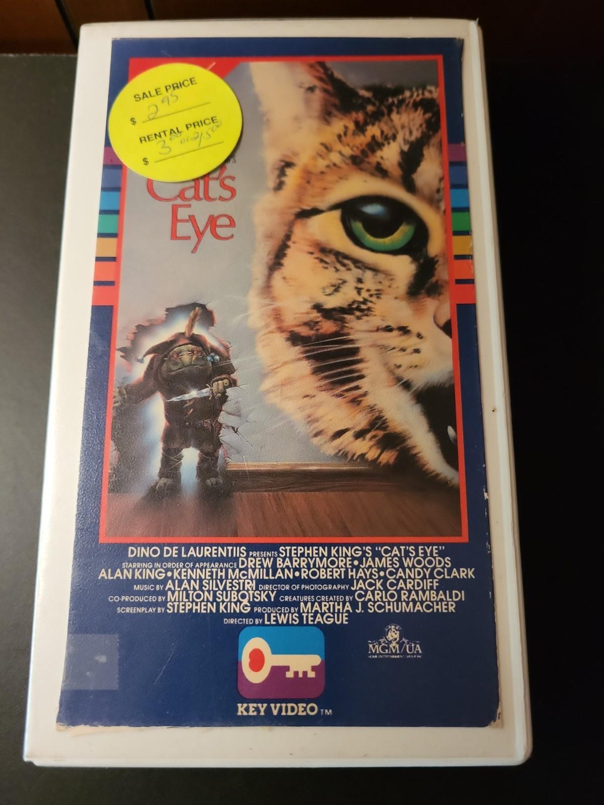 Cat's Eye Betamax (Not VHS) Stephen King 1985 Drew Barrymore Horror Clamshell