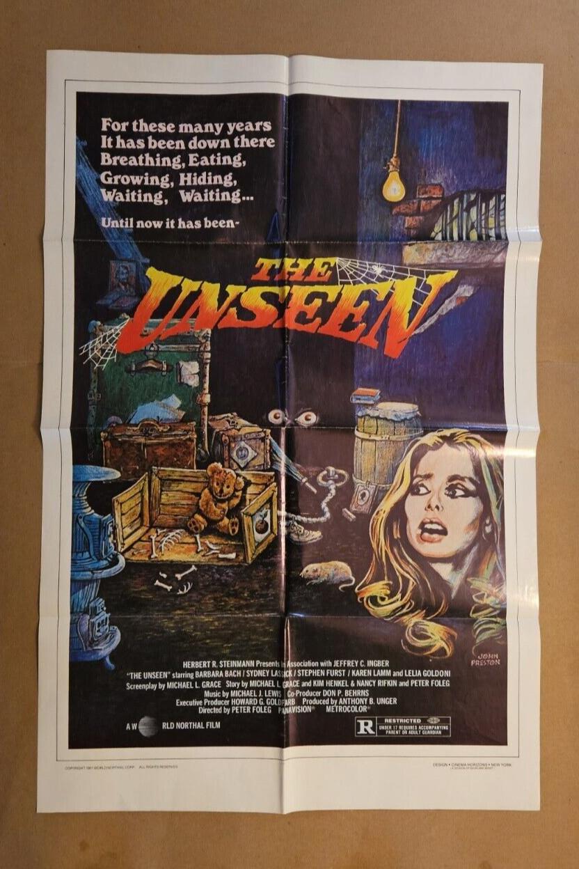 THE UNSEEN 1981 Original 27x41 One-sheet movie poster Barbara Bach 80's horror💀