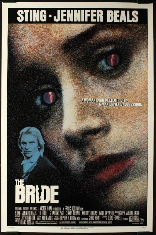The Bride Original 1985 Rolled One Sheet Movie Poster 27x41 Sting Jennifer Beals