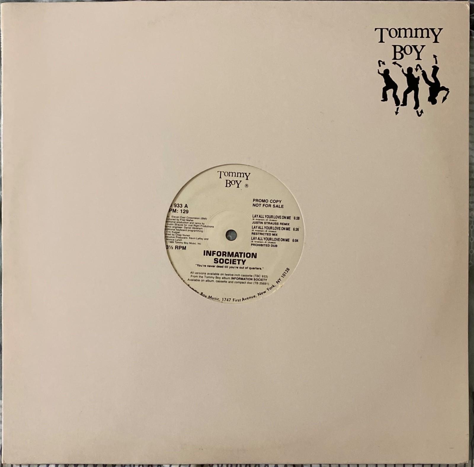 Information Society-Lay All Your Love On Me-Rare 1989 Techno 12”-Promo-NM