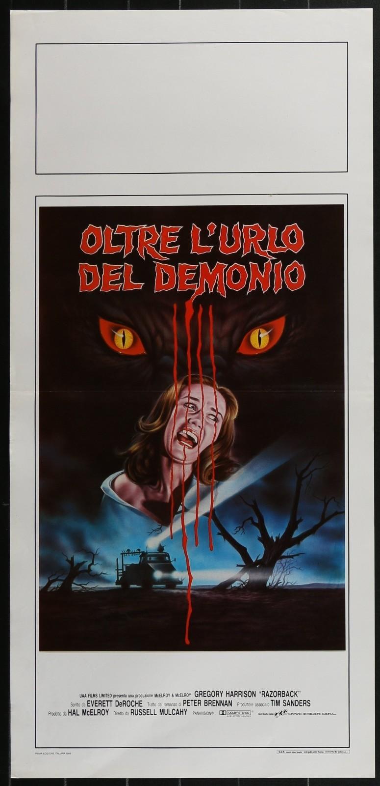 Razorback 1984 Italian Locandina Horror Movie Poster 80s Animal Attack Monster