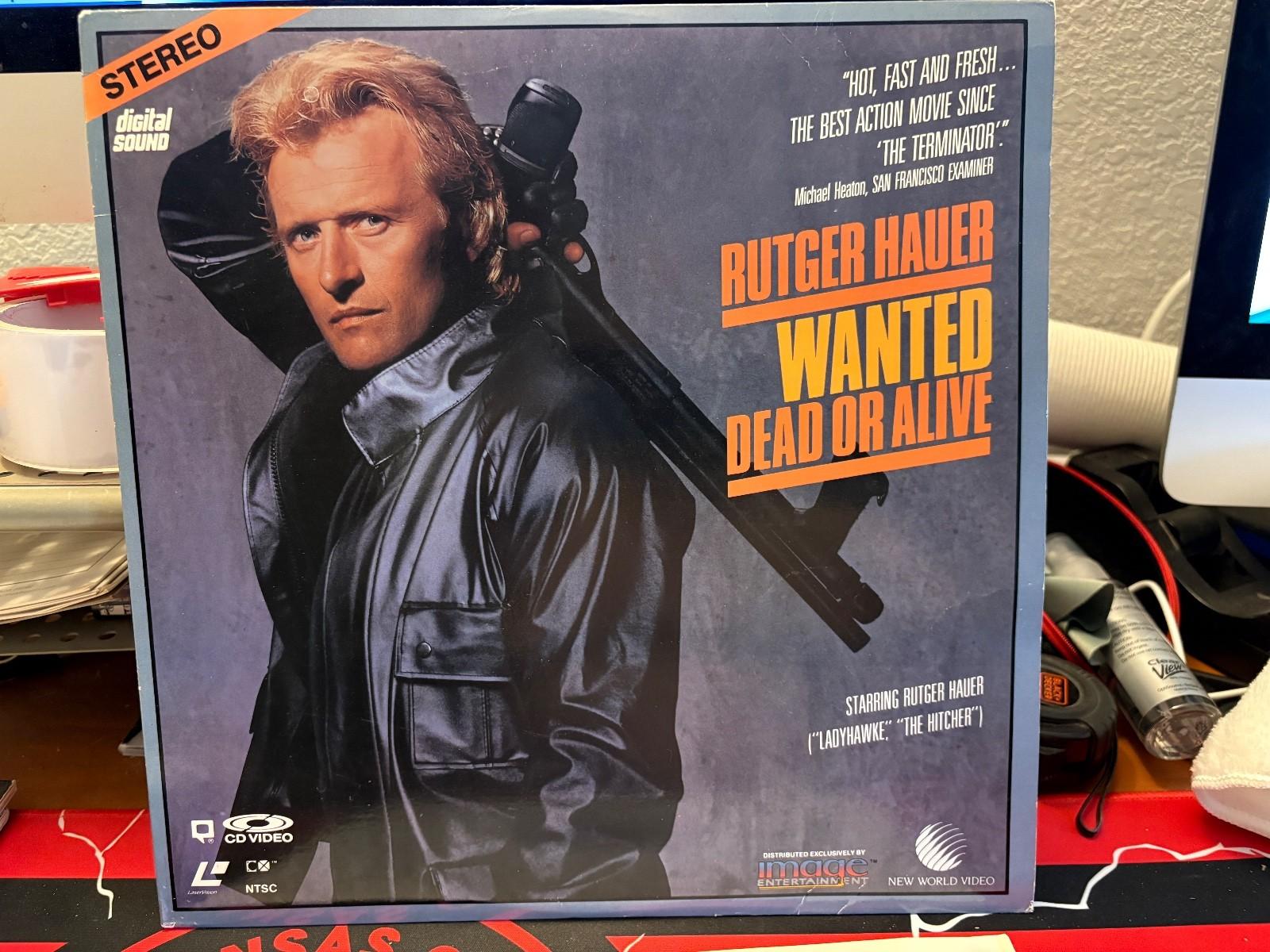 Wanted: Dead Or Alive 1987 Laserdisc, New World Video ID-5201 Rare