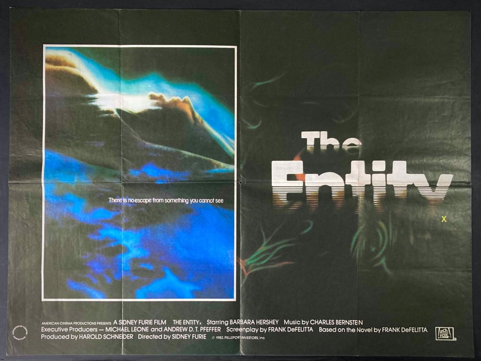 The Entity Original Quad Movie Cinema Poster Sidney J. Furie 1982