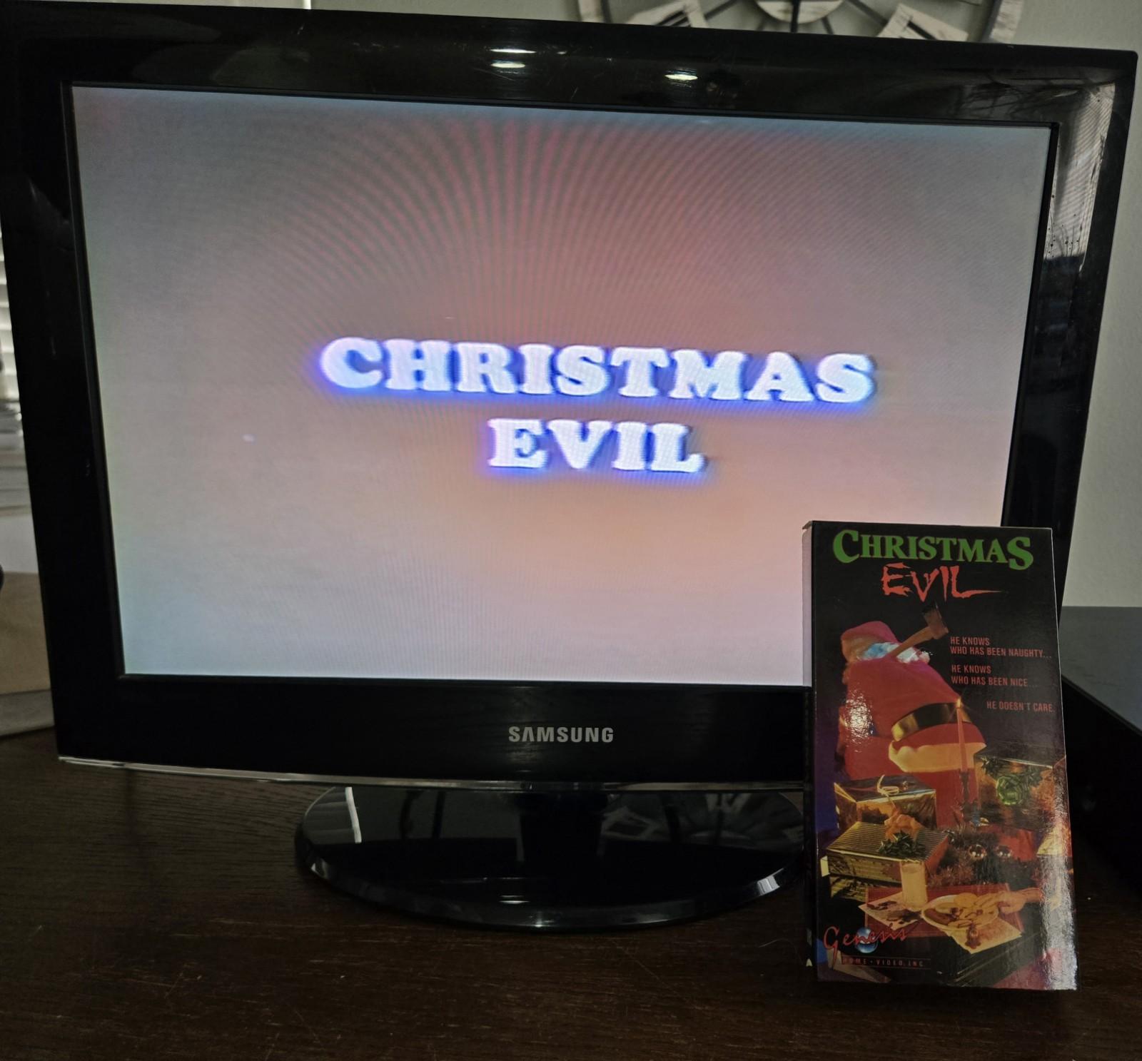 Christmas Evil VHS Vintage Horror Film 1980's Genesis Home Video, INC