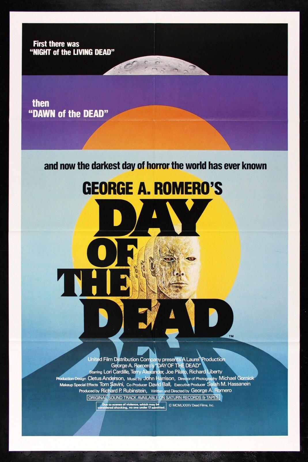 DAY OF THE DEAD 🧟 CineMasterpieces ZOMBIE ORIGINAL HORROR MOVIE POSTER 1985