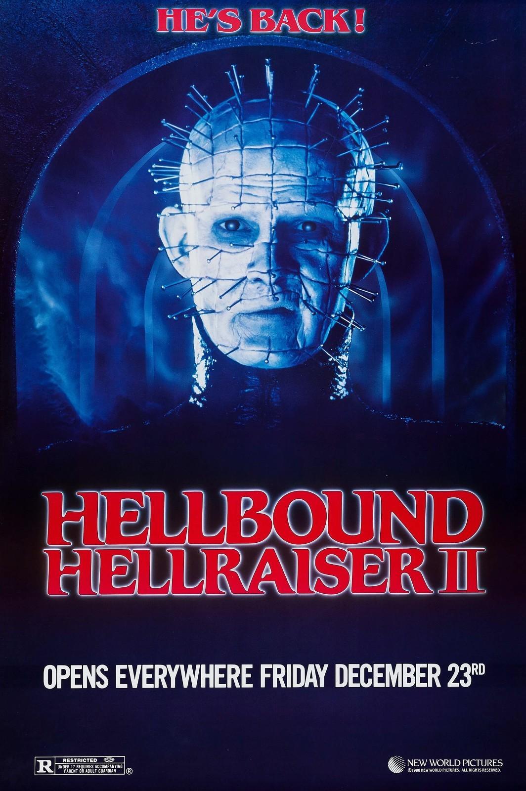 HELLBOUND: HELLRAISER II (1988) ORIGINAL ADVANCE MOVIE POSTER  -  ROLLED